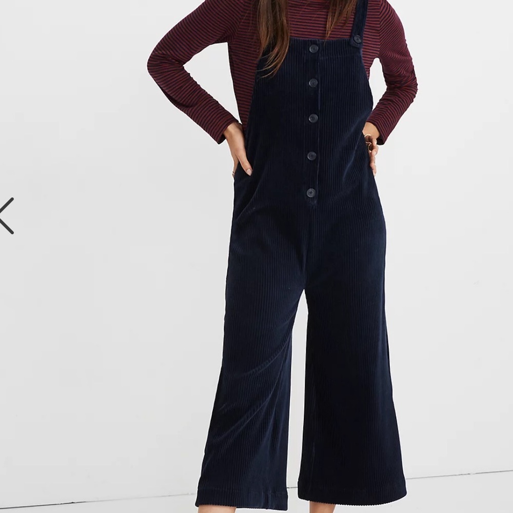 Madewell Texture & Thread Velour Corduroy Overalls